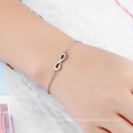 Bracelet Love Infinity en argent et acier inoxydable